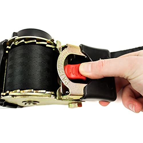 2Auto Retract Ratchet Straps w/Soft Loop, 1" x 10" SELF-CONTAINED Compact Cargo