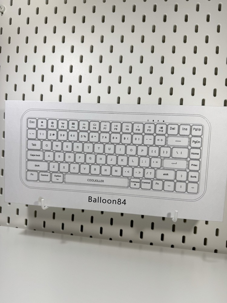 COOLKILLER Balloon84 Compact Keyboard Illuminated Wired USB White QWERTY Layout