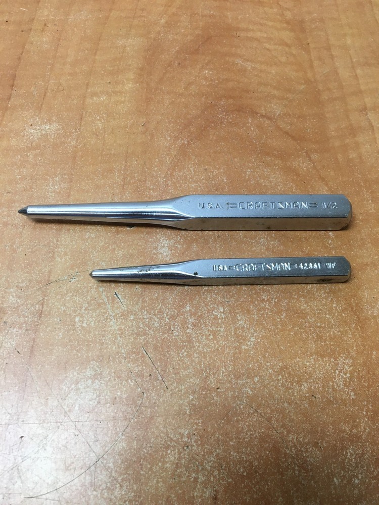 Lot of 10 Craftsman Tools Punch Drift Cold Chisel Set