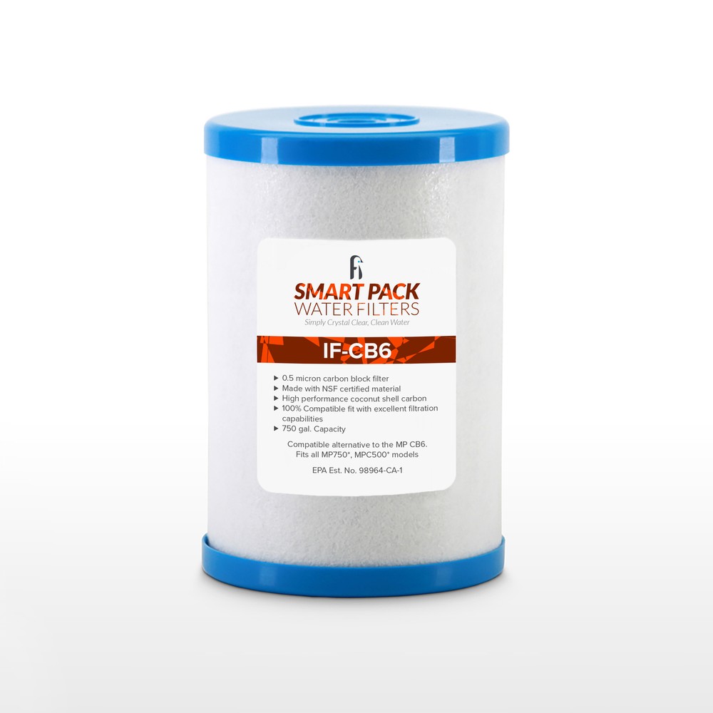 Smart Pack CB6 Compatible Carbon Block Water Filter Replacement – 0.5 Micron