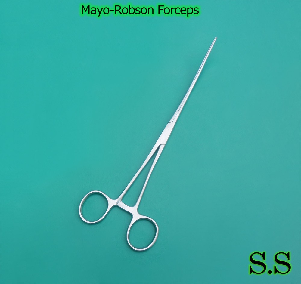 MAYO-ROBSON Forceps 8.25" Longitudinal Serration Curved