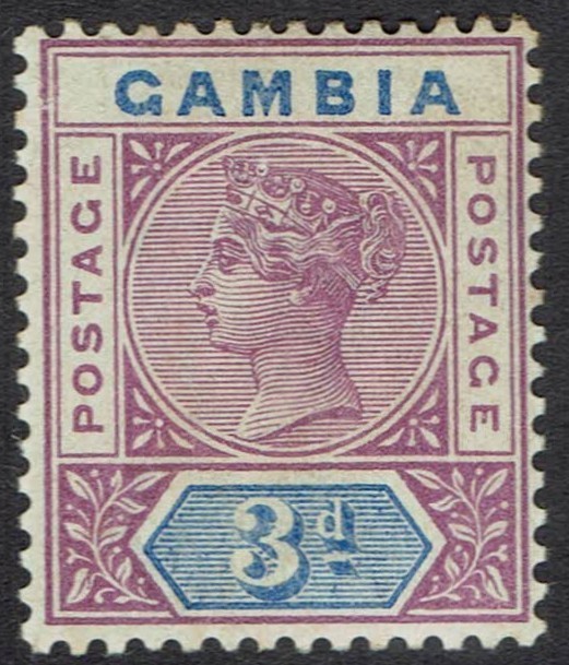 GAMBIA 1898 QV KEY TYPE 3D