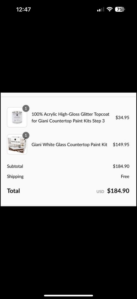 Giani Countertop Kit 2.0 - New, Open Box - White Diamond
