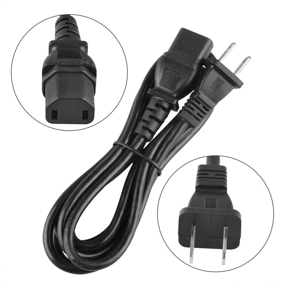 UL 6.6ft AC Power Cord Cable Lead For Various Rotel Components 2-Prong Plug