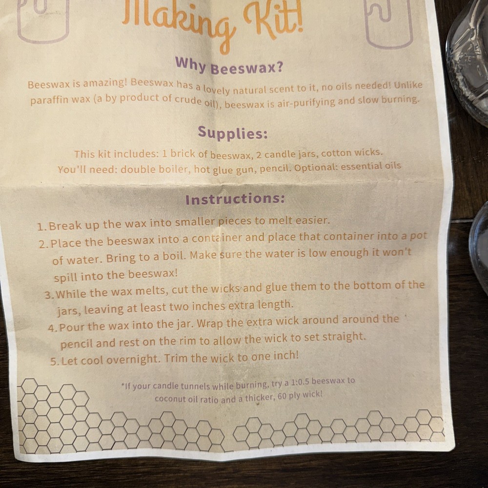 Brand New Beeswax Candle Making Kit