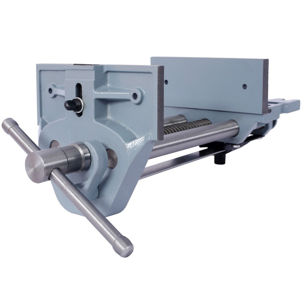 Wood Workbench with 7" Cast Iron Vise for Garage Workshop