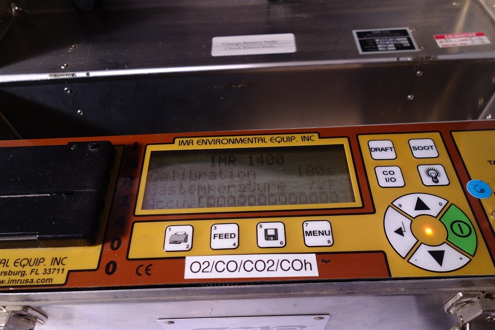 IMR 1400 Gas Analysis Computer + Probe Combustion Gas Flue Analyzer