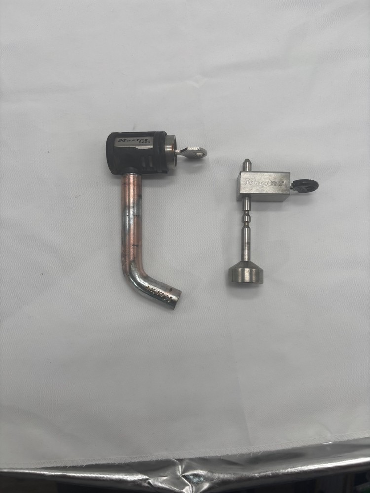 master lock trailer lock set.... Receiver Lock  & Trailer coupler lock -