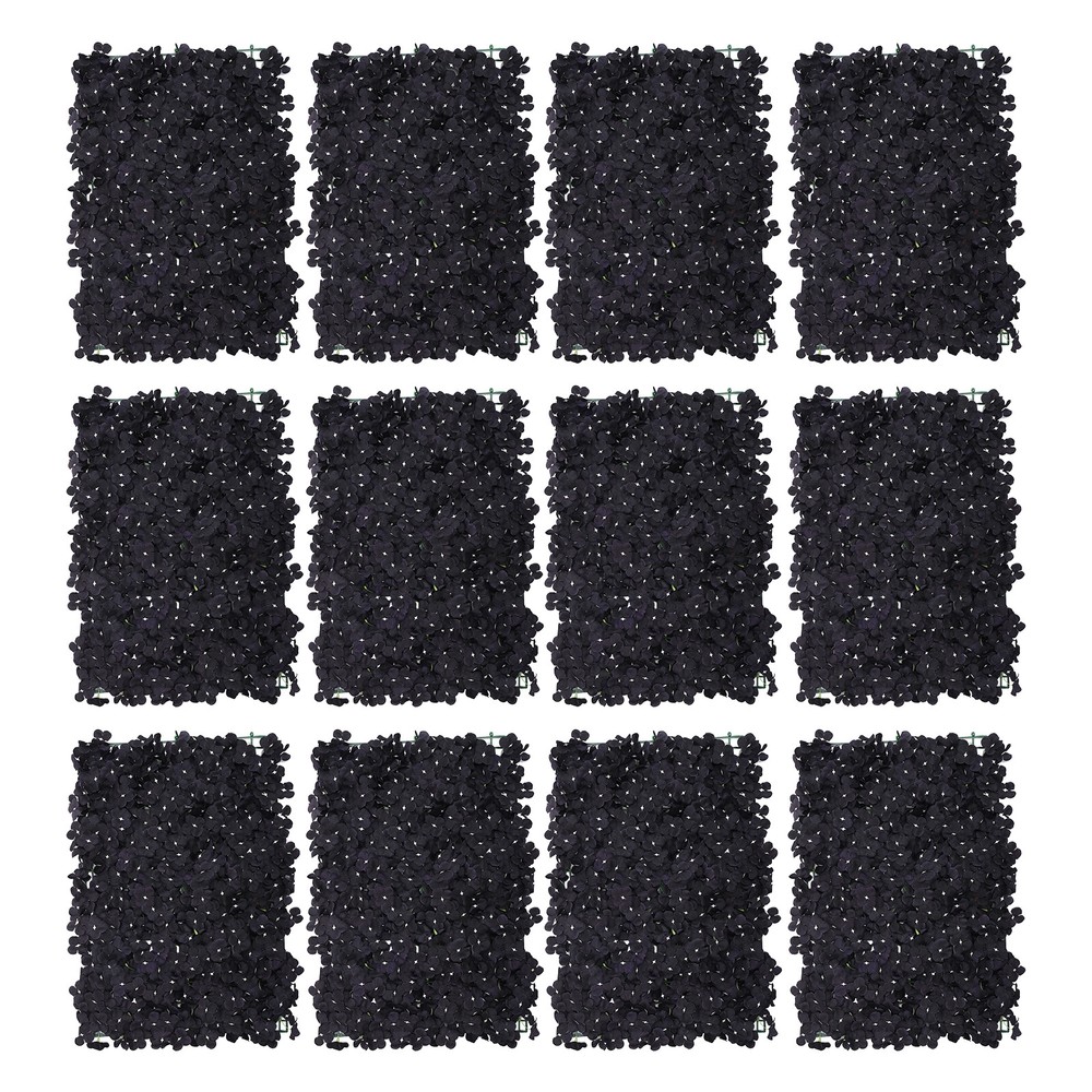 60*40cm 12 PCS Black Artificial Floral Backdrop Handmade Flower Wall Panel
