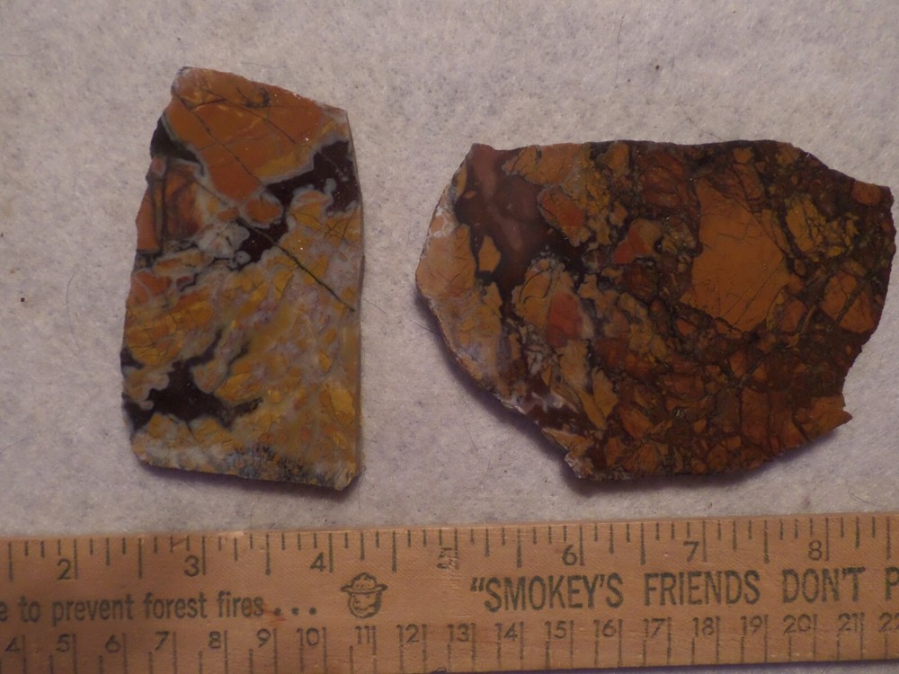Two NICE STONY CREEK Brecciated JASPER Slabs