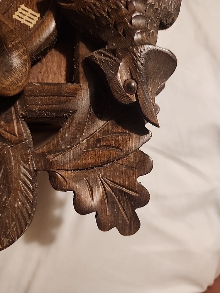 Huge Hunter Cuckoo Clock Carved Black Forest Cuckoo.