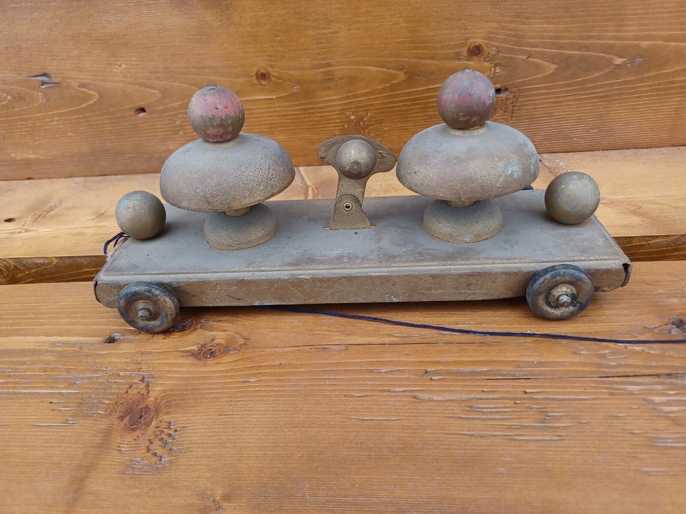 Antique Two Bell Pull Toy Works