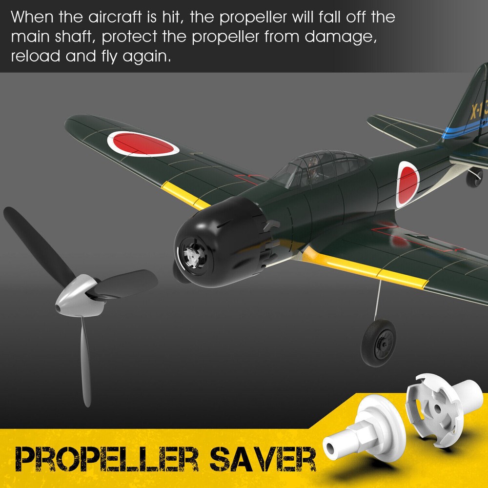 VOLANTEX 2.4G 4CH WWII A6M Zero Fighter Remote Control Aerobatic RTF RC Plane