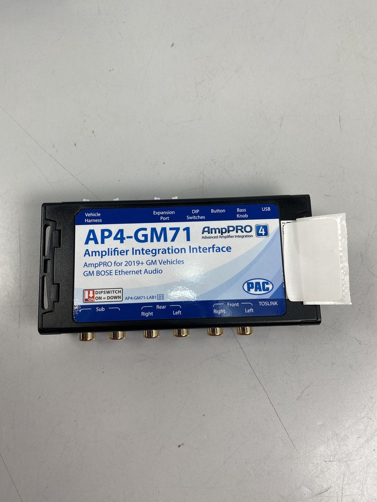 PAC Audio AmpPRO 4 Amplifier Integration Interface Select Chevy+GMC 2019-2024