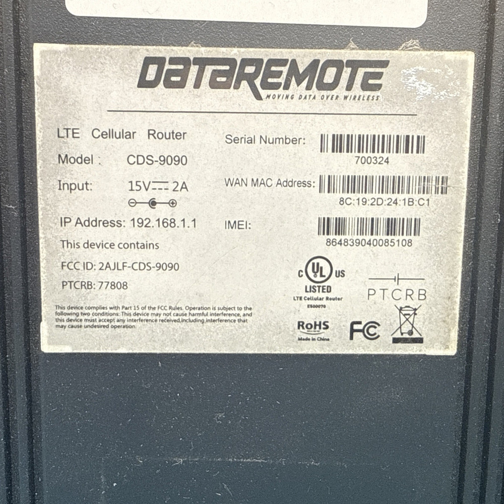 DATAREMOTE CDS-9090 LTE Cellular Router POTS Replacement Gateway