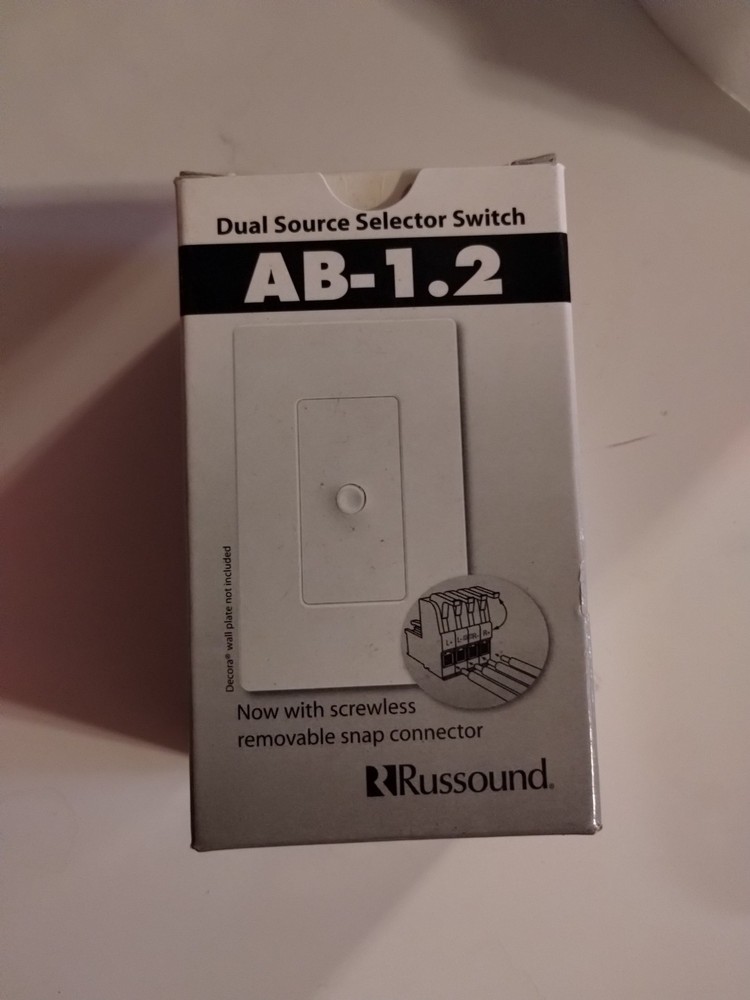 Open Box RUSSOUND Dual-Source In-Wall Speaker Selector switch AB-1.2