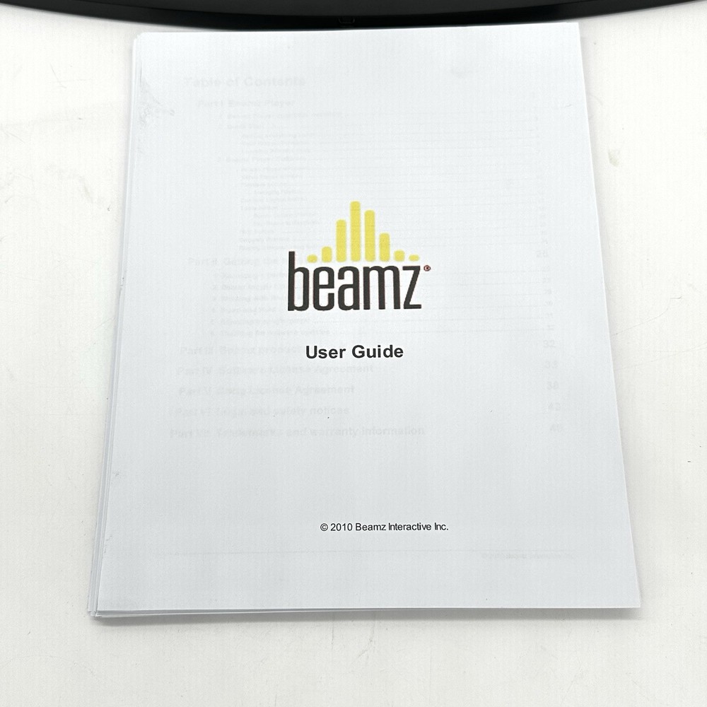 Beamz Player Interactive Music System C4 2010 OPEN BOX MISSING SOFTWARE READ!