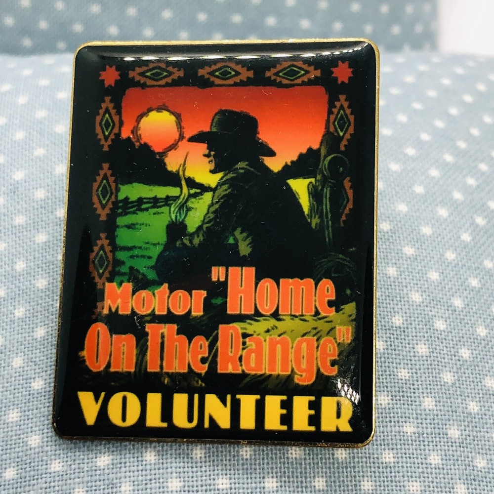 Motor Home On The Range Volunteer Pin Pin-back