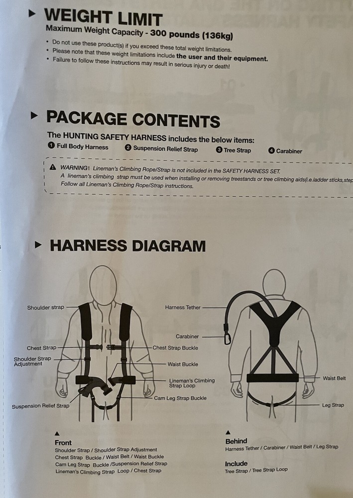 Hunter Safety Harness XL