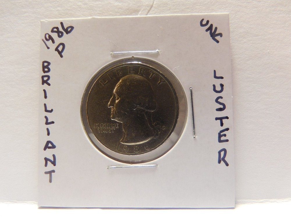 1986 P UNCIRCLATED  WASHINGTON QUARTER
