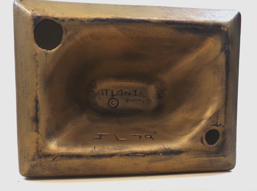 Atlantic Mold Co Praying Hands Ceramic Made by J L 1979 Bronze Colored