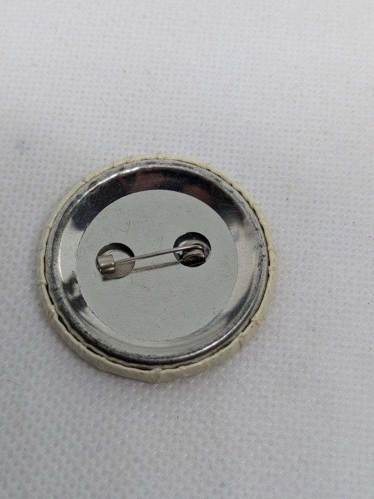 American Flag Button on White Background Pin