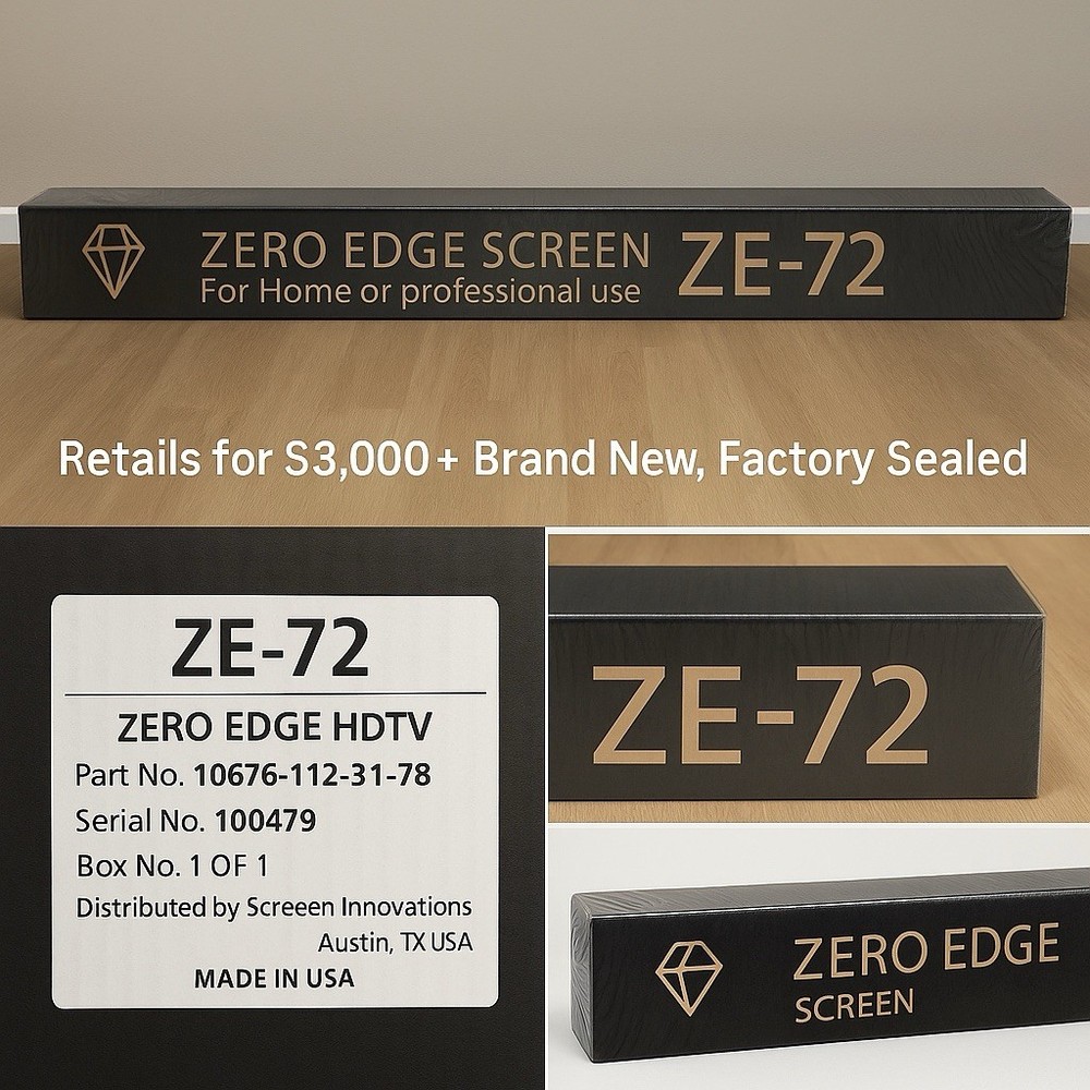 Brand New Zero Edge ZE-72 Projector Screen