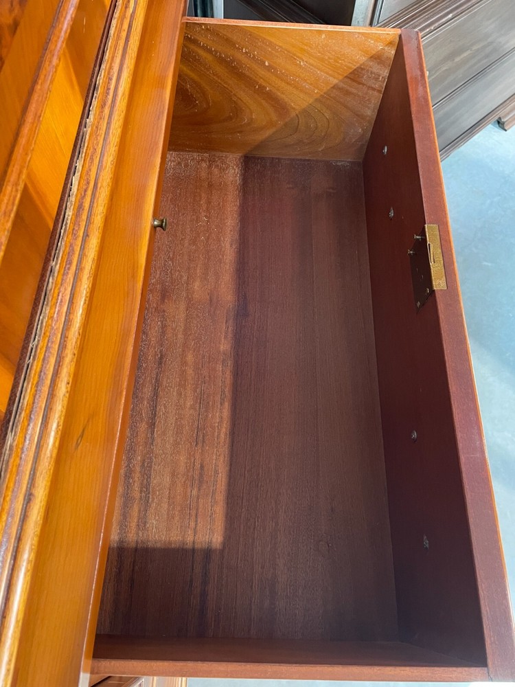 Large Cherry & Walnut Linen Press/Armoire