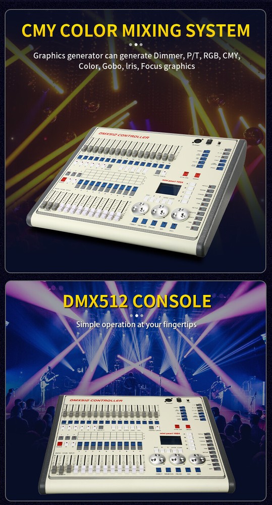 Mini Pearl 1024CH DMX512 Lighting Console Disco Computer Light DMX Controller