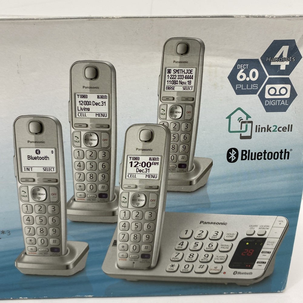 NOB Panasonic KX-TGE274 Link To Cell Bluetooth Convergence Solution Phone System