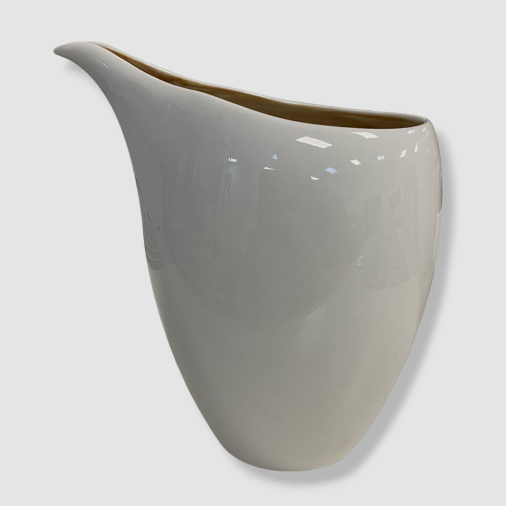 Neiman Marcus White Brushstroke Gold Creamer
