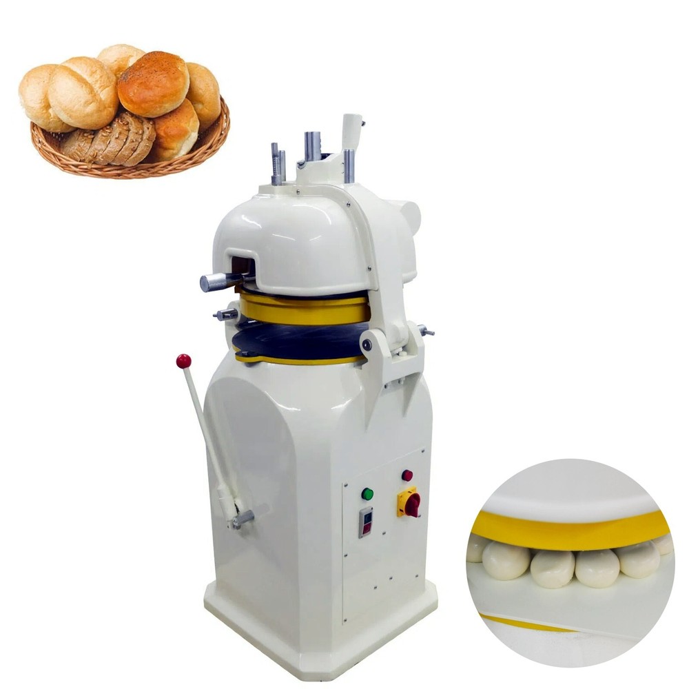 16 Blocks Semi-auto Dough Divider & Rolling Rounder Machine Rolling Disc *3 220V