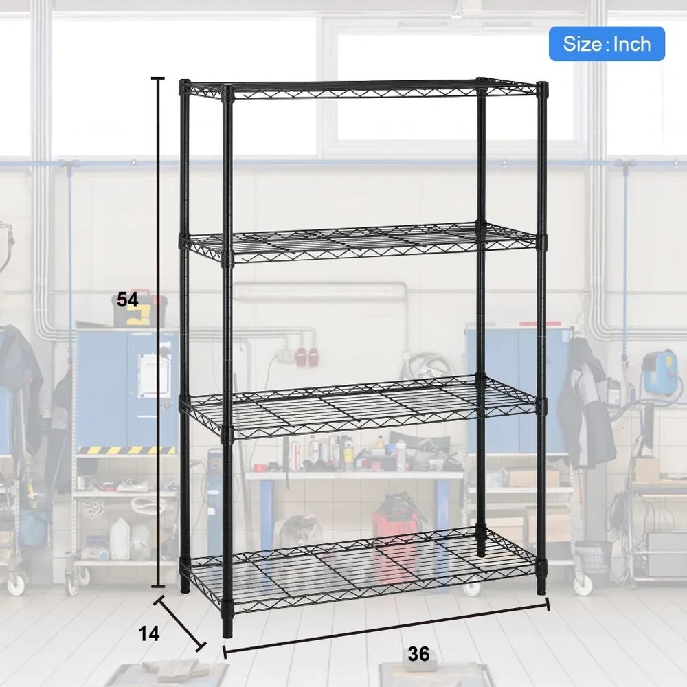 BestOffice 4 Shelf Wire Shelving Unit Garage