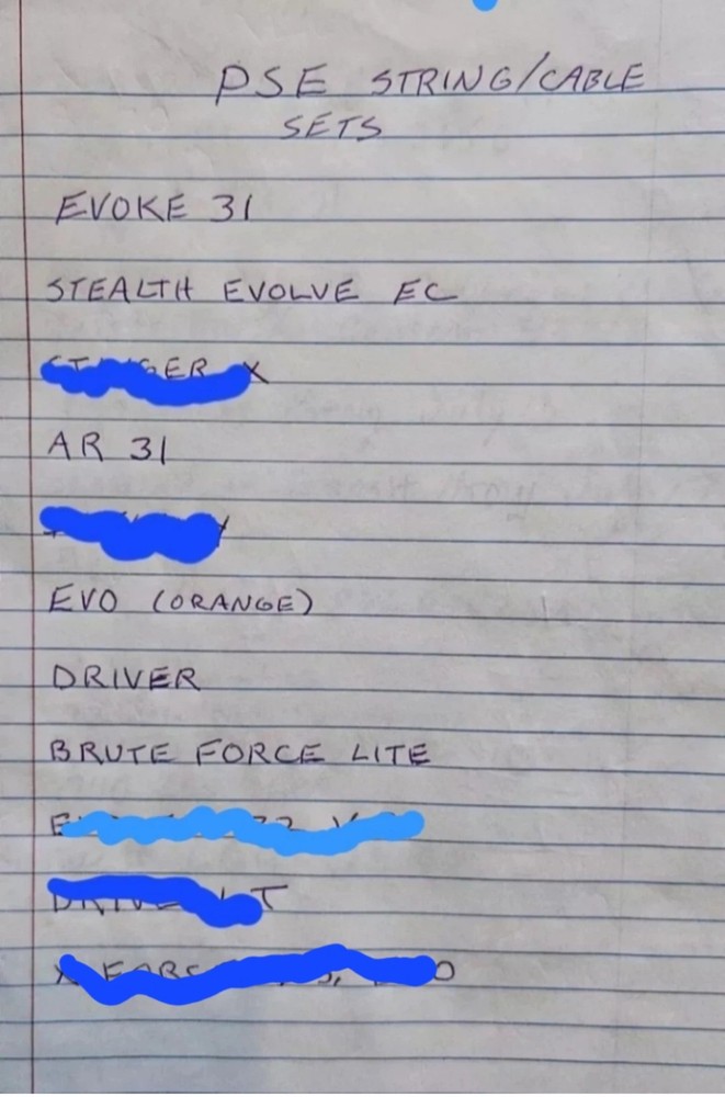 PSE STRING SETS FIRSTSTRING: SEE DESCRIPTION & PICTURES FOR AVAILABLITY