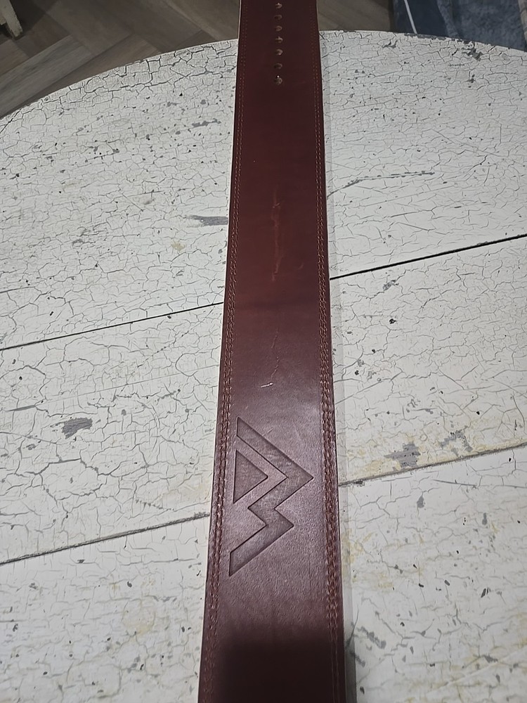 REP Leather Weight Lifting Belt Brown 61.5" Long