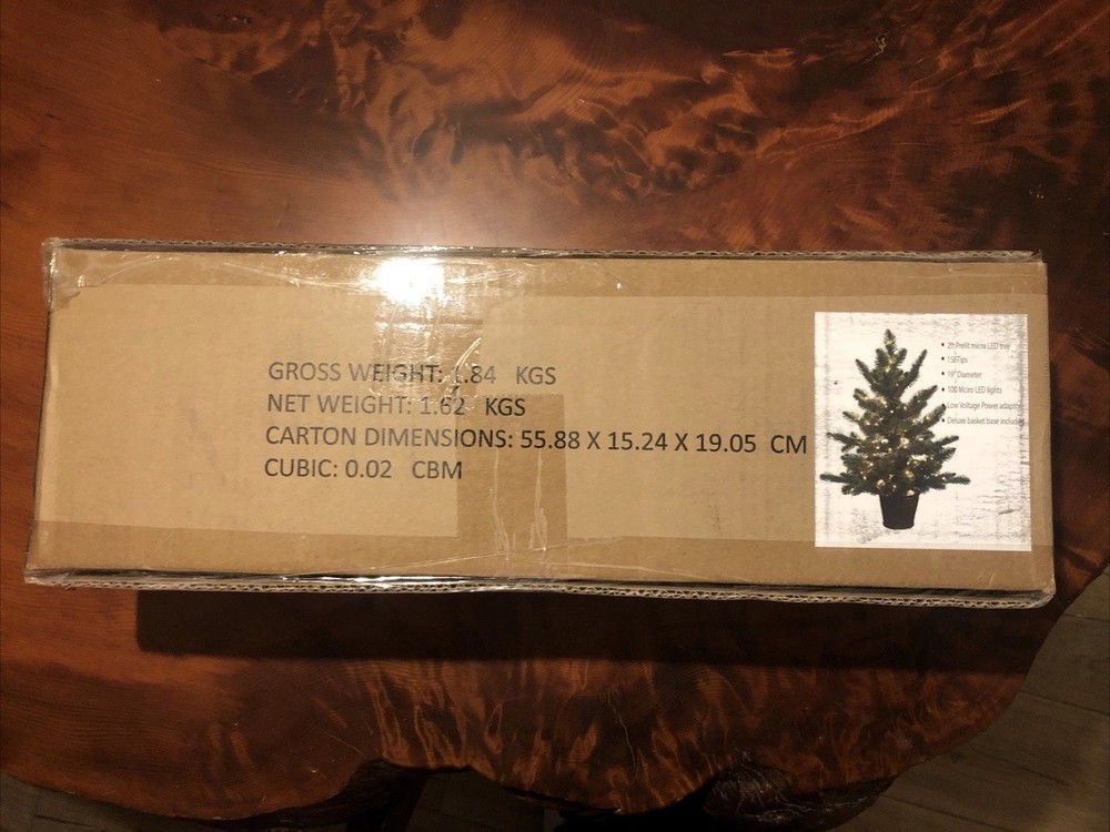 CHRISTMAS TREE. 2ft Prelit Micro LED tree. Unopened