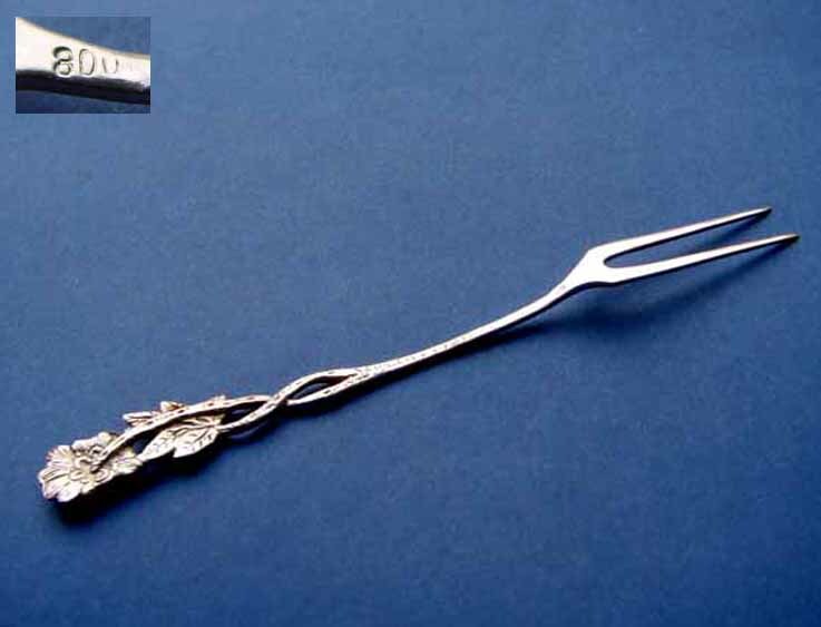 Serving Fork, Rose, 800er Silver C61