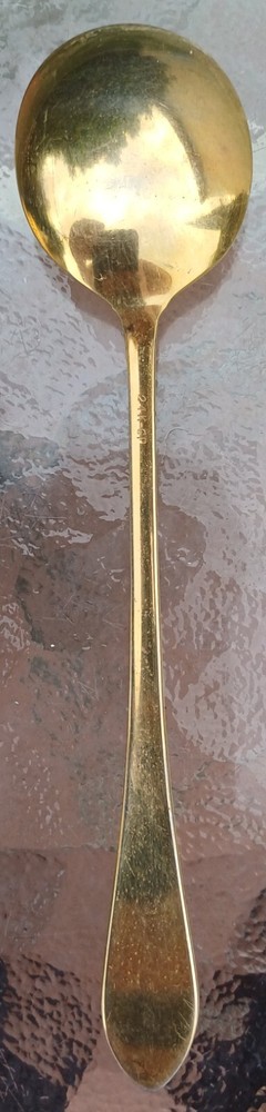 24 KT GOLD PLATED CANDY DISH WITH SPOON