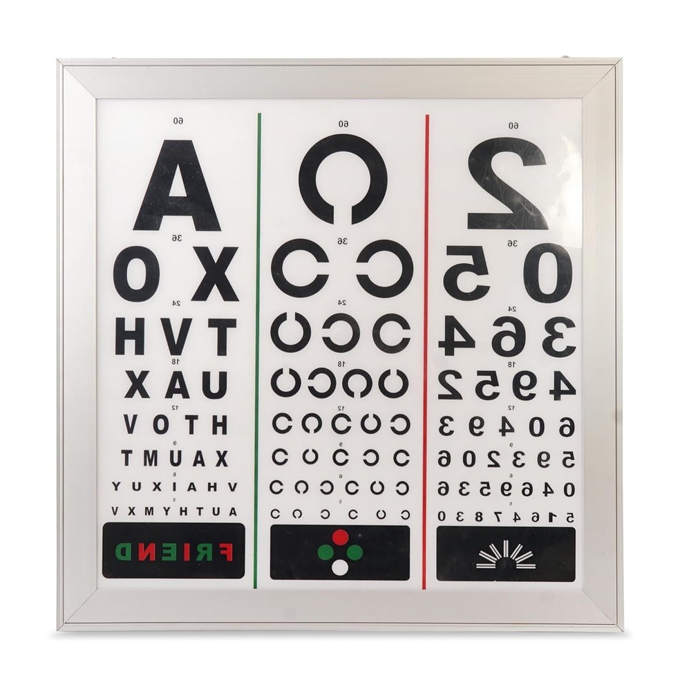 LED Vision Chart with 2 Languages, 3 m