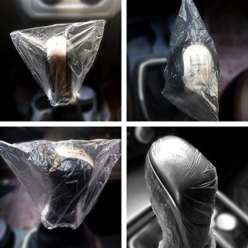 500PCS Disposable Gear Shift Cover Plastic Transparent Car Gear Shift