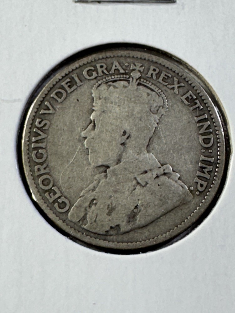 1912 Canada 25 Cents Silver Coin