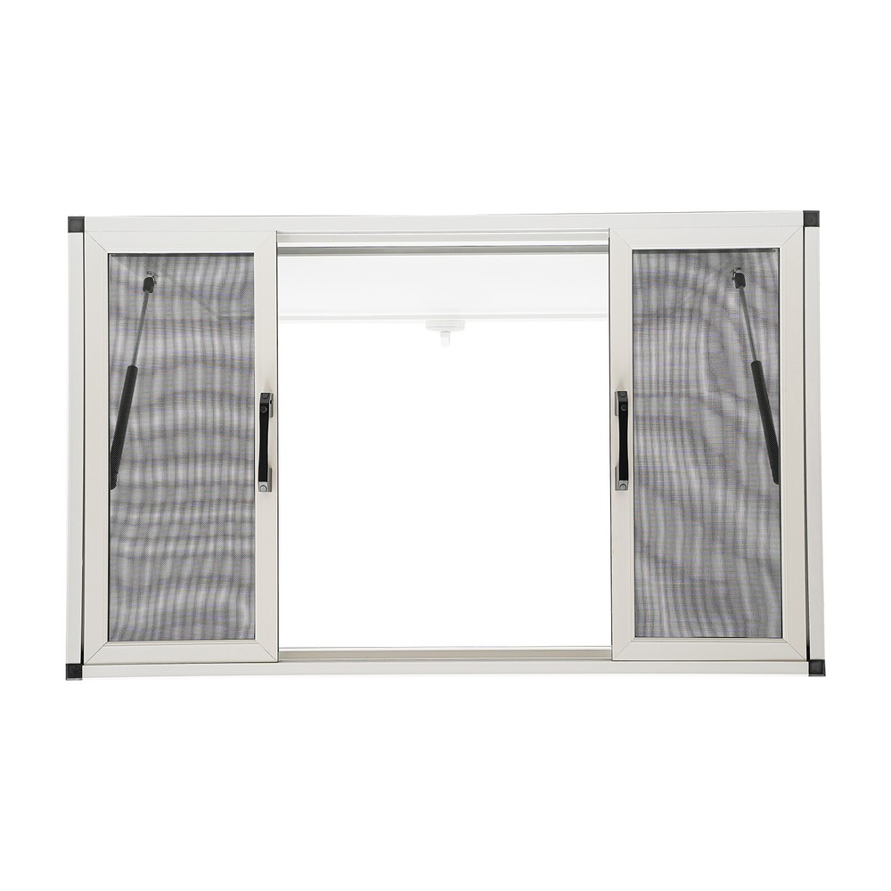 48"LX30"W in Concession Stand Trailer Serving Window w/ 4 Screen Windows & Hooks