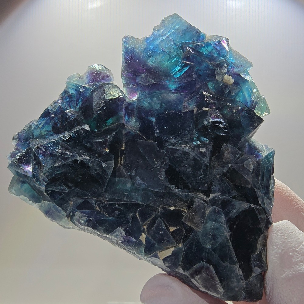 Phantom Fluorite Cube Specimen, blue Butterfly Pocket, Okorusu, Namibia