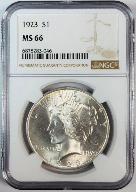 1923 Peace Dollar NGC MS-66
