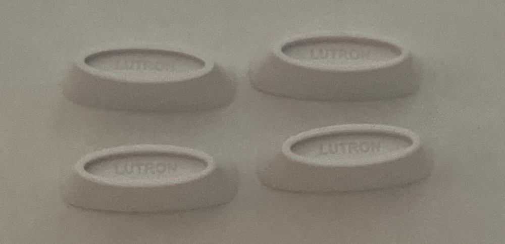 NEW qty.4 Lutron White Light Switch Knob Slider Slide Replacement