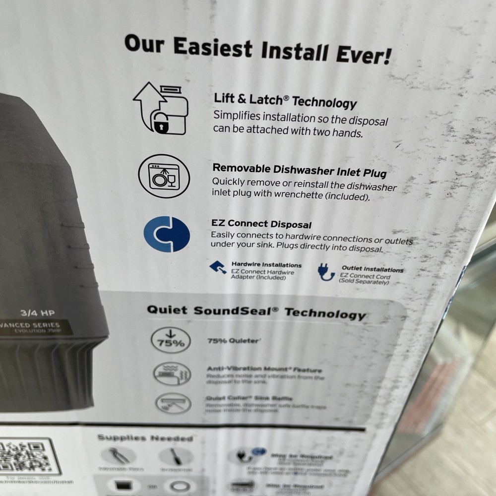 Insinkerator Evolution .75HP 3/4 HP Garbage Waste Disposal Advanced Series