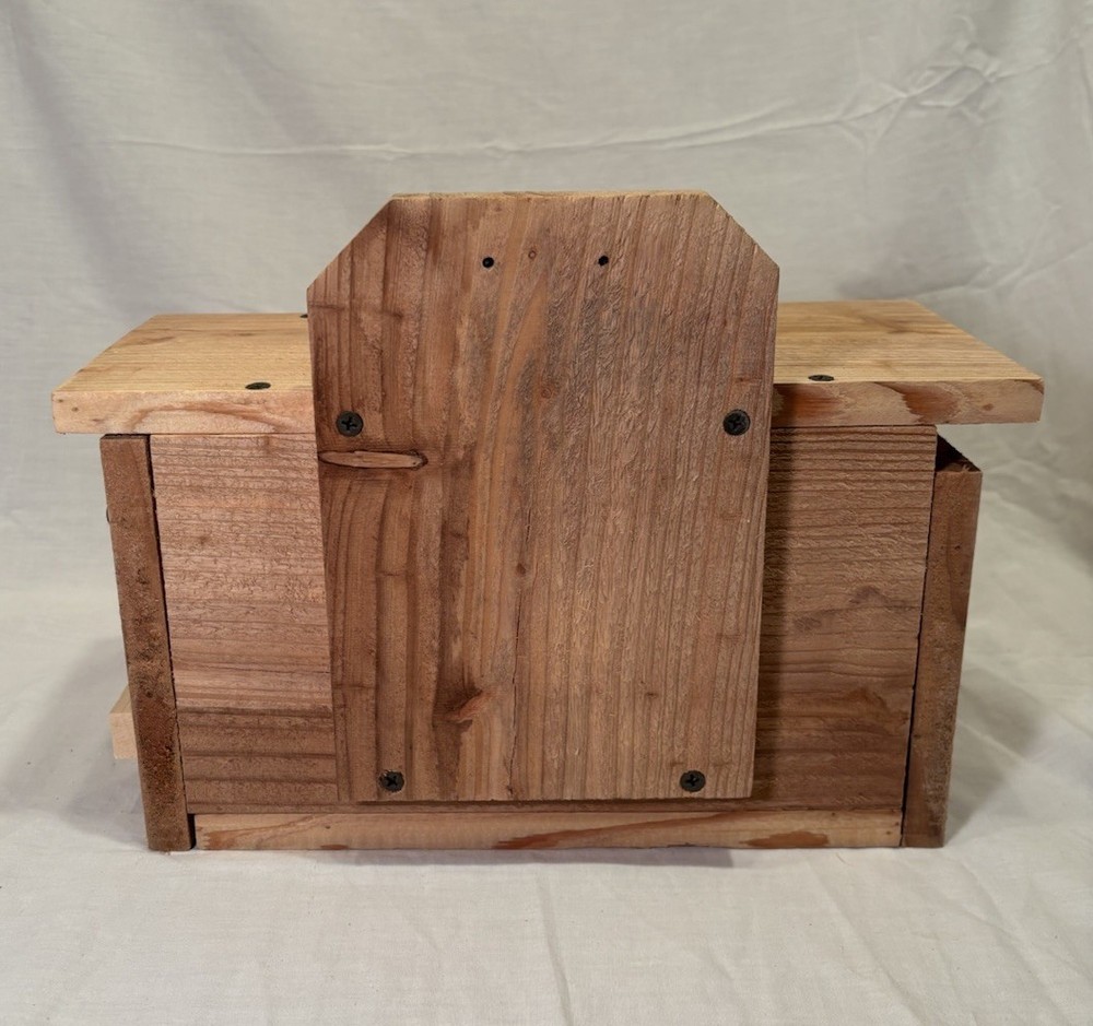 Solid Cedar Backyard Squirrel House Nesting Box - Wooden Wildlife Box- Large