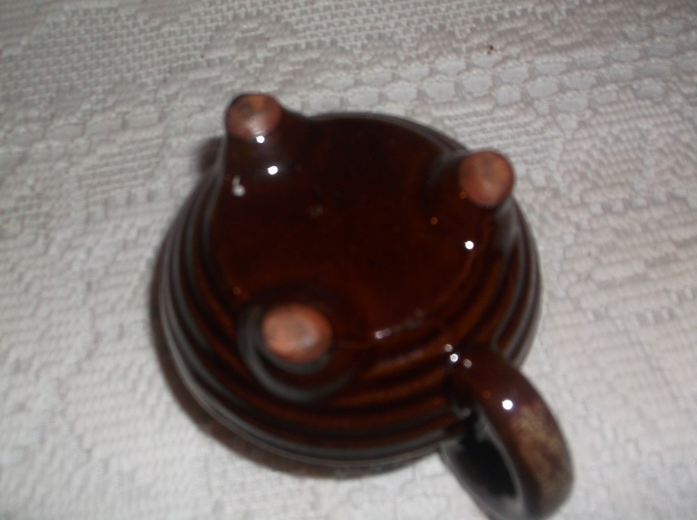 brown drip ware small creamer