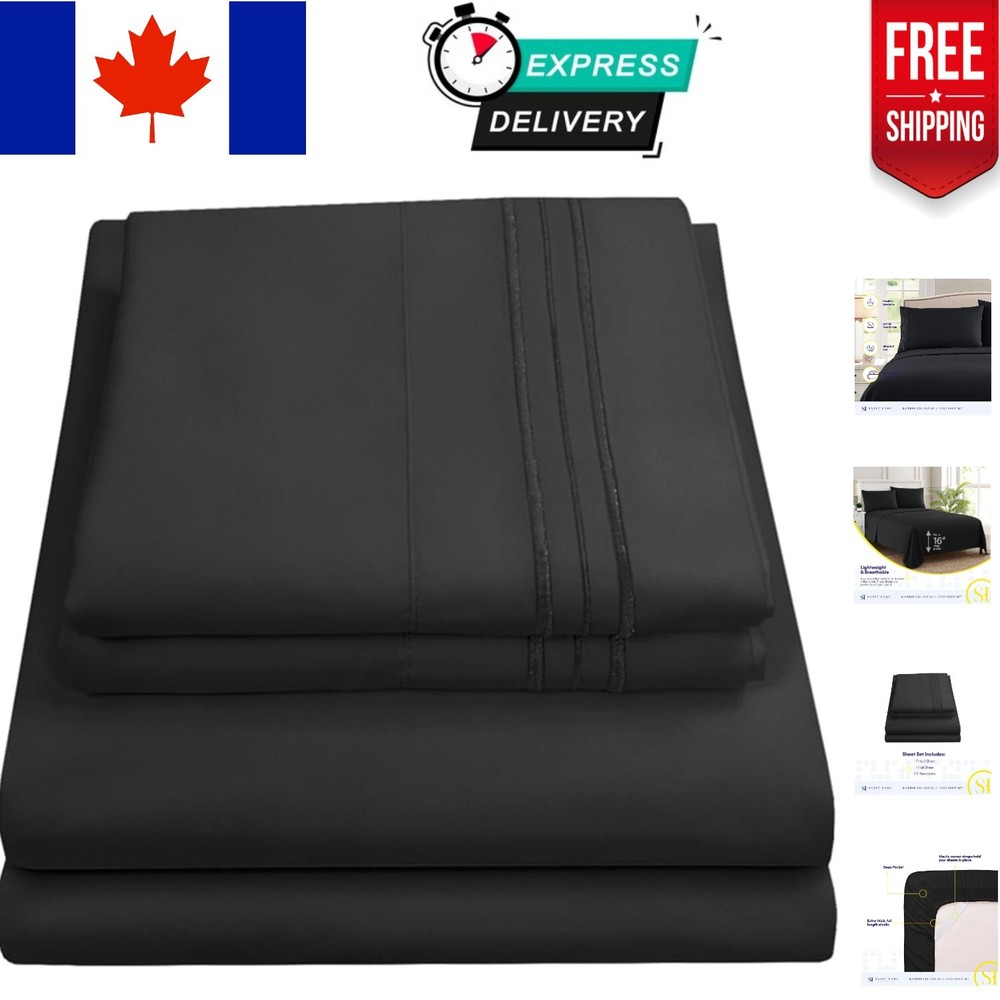 Deep Pocket California King Bedding Set - Wrinkle-Resistant Microfibre Sheets