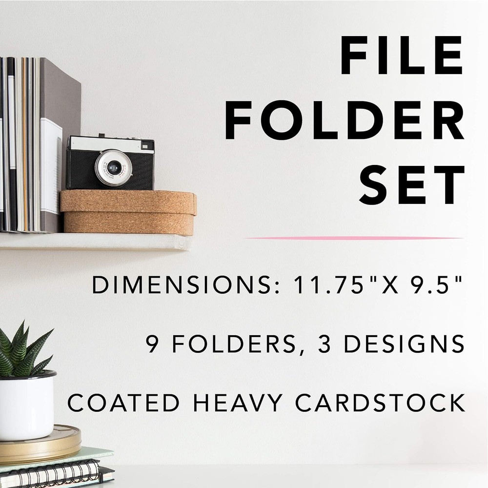 Graphique Hustle File Folder Set – Includes 9 Folders and 3